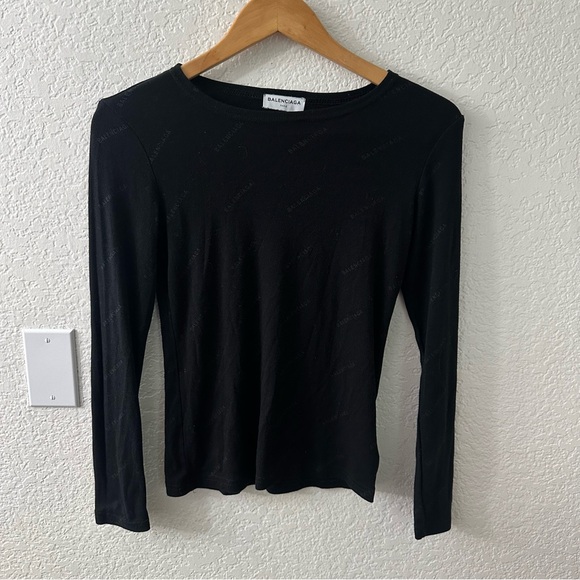 Balenciaga Black Long sleeve top - Picture 1 of 4